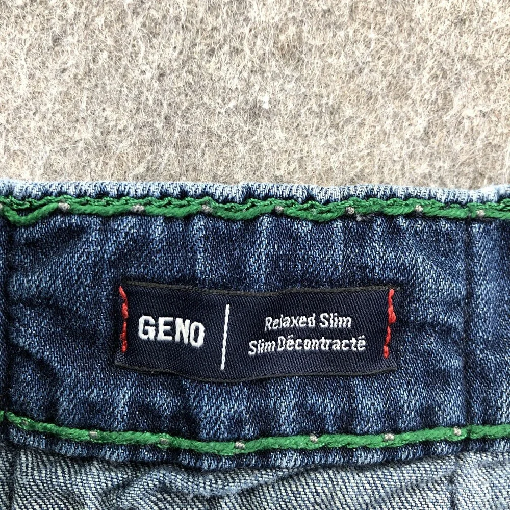 True Religion Geno Jeans Mens 28x33 Blue Medium Wash Relaxed Slim Straight Denim